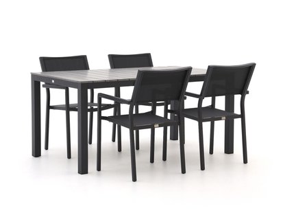 Bellagio Roma/Fidenza 160cm dining tuinset 5-delig stapelbaar - Laagste prijsgarantie!