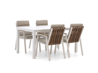 Bellagio Bertinoro/Menzano 160cm dining tuinset 5-delig stapelbaar - Laagste prijsgarantie!