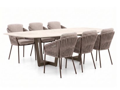 SUNS Nappa/Palermo 240cm dining tuinset 7-delig - Laagste prijsgarantie!