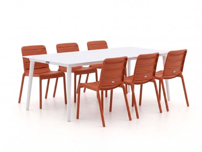 Forza Narni/Sora 220cm dining tuinset 7-delig stapelbaar - Laagste prijsgarantie!