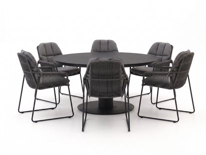 Tierra Outdoor Rivera/La Fonte ø150cm dining tuinset 7-delig - Laagste prijsgarantie!