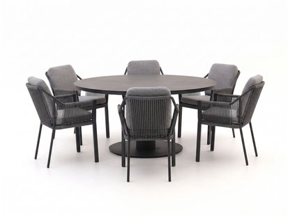 Tierra Outdoor Liv/La Fonte ø150cm dining tuinset 7-delig - Laagste prijsgarantie!