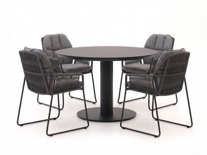 Tierra Outdoor Rivera/La Fonte ø120cm dining tuinset 5-delig - Laagste prijsgarantie!