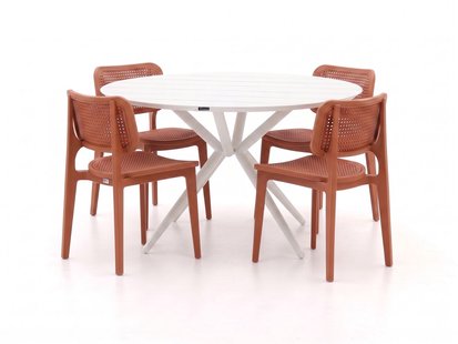 Forza Xitta/Sora ø127cm dining tuinset 5-delig - Laagste prijsgarantie!