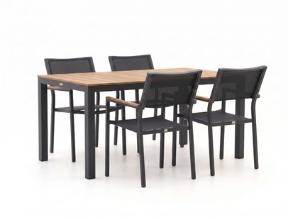 Bellagio Roma/Fidenza 160cm dining tuinset 5-delig stapelbaar - Laagste prijsgarantie!