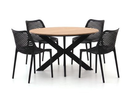 Forza Ripi/Fidenza ø149cm dining tuinset 5-delig stapelbaar - Laagste prijsgarantie!