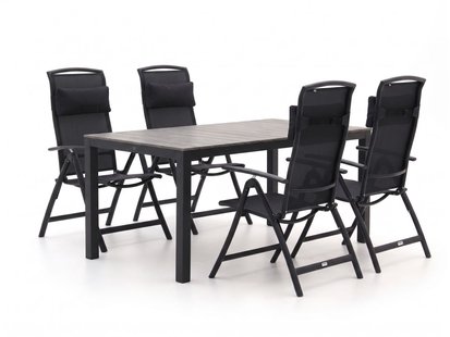 Forza Capri/Fidenza 160cm dining tuinset 5-delig verstelbaar - Laagste prijsgarantie!