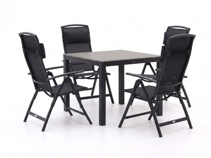 Forza Capri/Fidenza 90cm dining tuinset 5-delig verstelbaar - Laagste prijsgarantie!