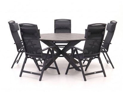 Forza Capri/Fidenza ø149cm dining tuinset 6-delig verstelbaar - Laagste prijsgarantie!