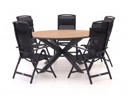 Forza Capri/Fidenza ø149cm dining tuinset 6-delig verstelbaar - Laagste prijsgarantie!