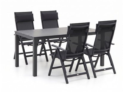 Bellagio Avenza/Menzano 160cm dining tuinset 5-delig verstelbaar - Laagste prijsgarantie!