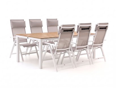 Bellagio Avenza/Fidenza 220cm dining tuinset 7-delig verstelbaar - Laagste prijsgarantie!