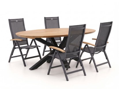 Hartman Troy/Stephanie 200cm dining tuinset 5-delig verstelbaar - Laagste prijsgarantie!