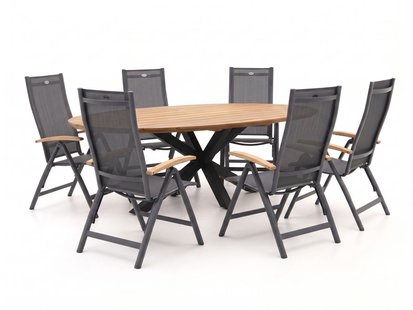 Hartman Troy/Stephanie 240cm dining tuinset 7-delig verstelbaar - Laagste prijsgarantie!