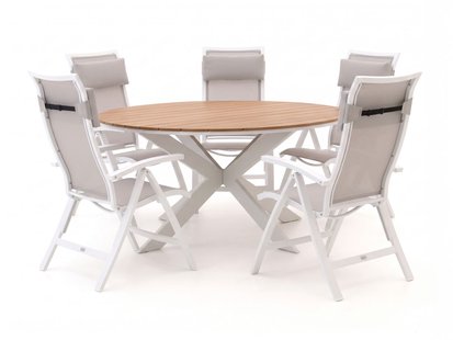 Bellagio Lugo/Fidenza ø149cm dining tuinset 6-delig verstelbaar - Laagste prijsgarantie!