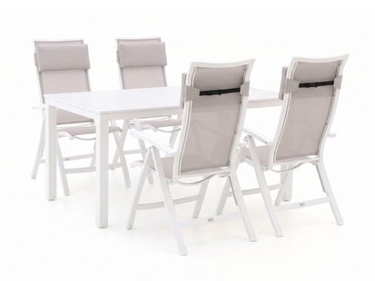 Bellagio Lugo/Menzano 160cm dining tuinset 5-delig verstelbaar - Laagste prijsgarantie!