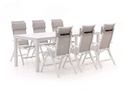 Bellagio Lugo/Menzano 220cm dining tuinset 7-delig verstelbaar - Laagste prijsgarantie!