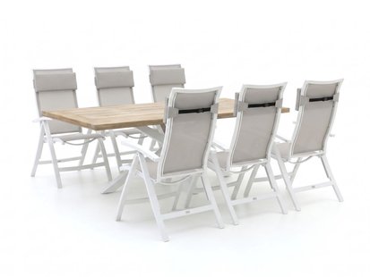 Bellagio Lugo/Montorio 220cm dining tuinset 7-delig verstelbaar - Laagste prijsgarantie!