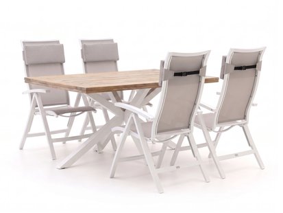 Bellagio Lugo/Montorio 160cm dining tuinset 5-delig verstelbaar - Laagste prijsgarantie!