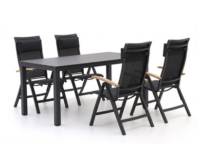 Bellagio Lugo/Menzano 160cm dining tuinset 5-delig verstelbaar - Laagste prijsgarantie!
