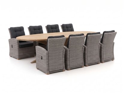 Intenso Mazzano/ROUGH-Y Ellips 280cm dining tuinset 9-delig verstelbaar - Laagste prijsgarantie!