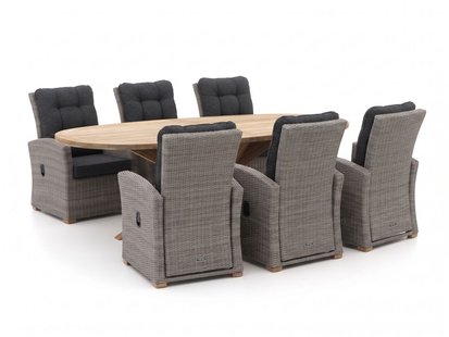 Intenso Mazzano/ROUGH-Y Ellips 240cm dining tuinset 7-delig verstelbaar - Laagste prijsgarantie!