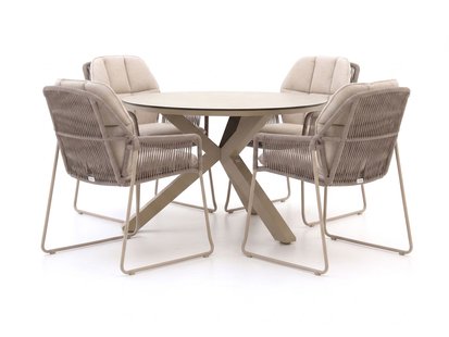 Tierra Outdoor Rivera/Orbital ø120cm dining tuinset 5-delig - Laagste prijsgarantie!