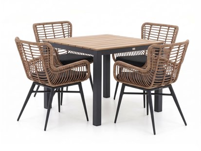 Intenso Asti/Fidenza 90cm dining tuinset 5-delig - Laagste prijsgarantie!