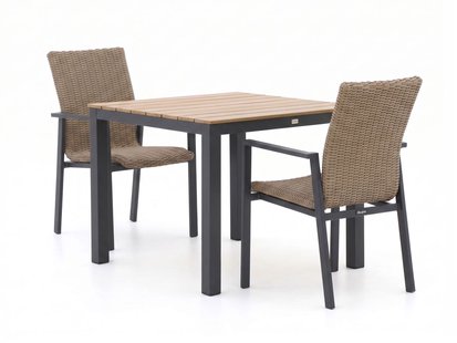 Manifesto Villongo/Fidenza 90cm dining tuinset 3-delig stapelbaar - Laagste prijsgarantie!