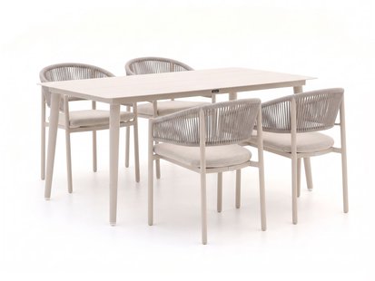 Bellagio Panaro/Sora 160cm dining tuinset 5-delig stapelbaar - Laagste prijsgarantie!