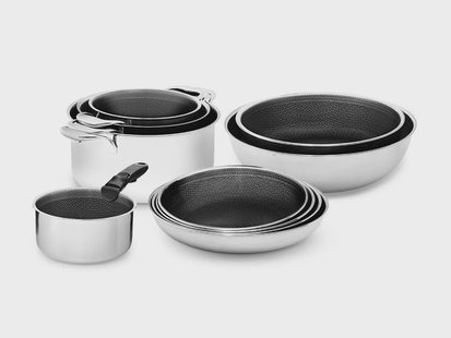 KEUKENSET MET AFNEEMBARE HANDGREEP – 10-DELEN