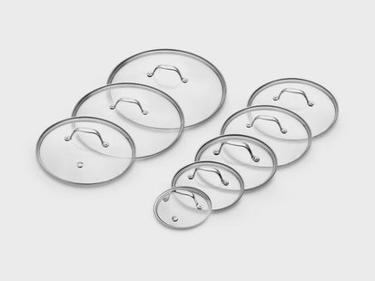 GLAZEN DEKSELSET 14/18/20/24/26/28/30/32 CM – 8-DELIG