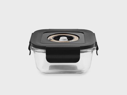 VIERKANTE VACUÜM GLAS CONTAINER - 525ML