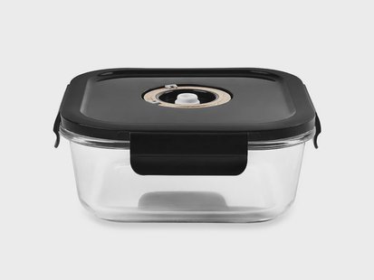 VIERKANTE VACUÜM GLAS CONTAINER - 1230ML