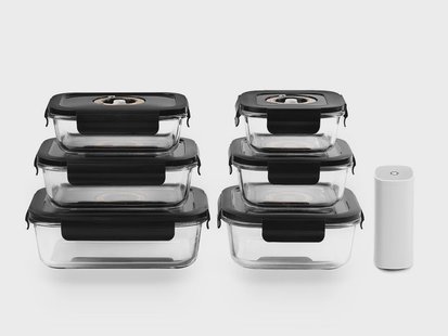 VACUÜM GLAS CONTAINER MIX SET - 6ST
