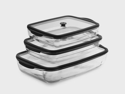 SET OVENBESTENDIGE GLAZEN SCHALEN