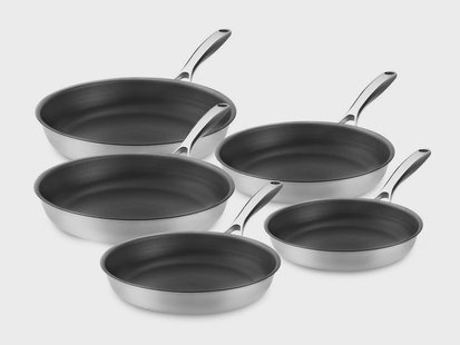 ZERO – NATUURLIJKE ANTIAANBAK KOEKENPANNENSET – 5 DELIG