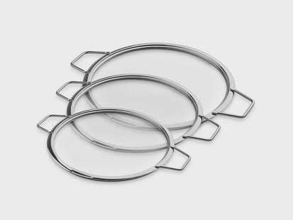 STAPELBARE GLAZEN DEKSELS – 24/ 26/ 28 CM – 3 STUKS