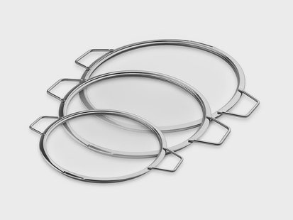 STAPELBARE GLAZEN DEKSELS – 24/ 28/ 32 CM – 3 STUKS