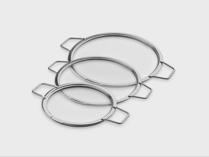 STAPELBARE GLAZEN DEKSELS – 14/ 20/ 24 CM – 3 STUKS