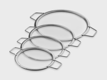 STAPELBARE GLAZEN DEKSELS – 18/ 20/ 24/ 28 CM – 4 STUKS