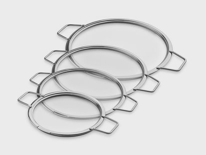 STAPELBARE GLAZEN DEKSELS – 18/ 24/ 26/ 28 CM – 4 STUKS