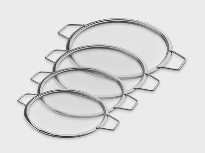 STAPELBARE GLAZEN DEKSELS – 20/ 24/ 26/ 28 CM – 4 STUKS