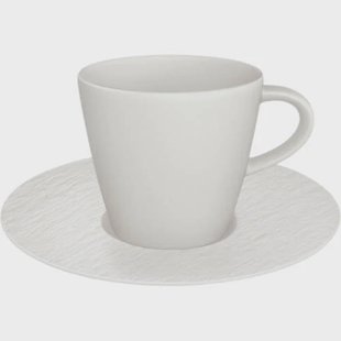 Villeroy & Boch Manufacture Rock Koffiekop en -schotel Wit
