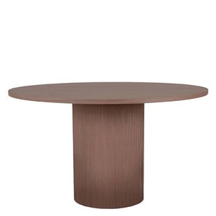 LABEL51 LABEL51 Eetkamertafel Oliva - Walnoot - - 130 cm - Rond