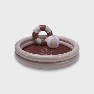 Swim Essentials wild life beige speelzwembad set (ø120 cm)