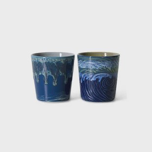 HKLIVING Van Gogh koffiekopje 70s (Ø7,5 cm) (180 ml) (set van 2)