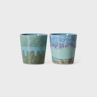 HKLIVING Van Gogh koffiekopje 70s (Ø7,5 cm) (180 ml) (set van 2)