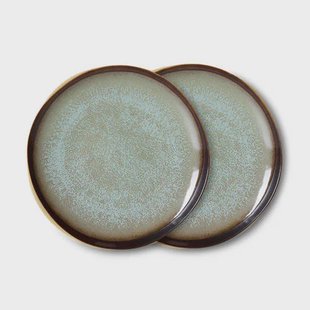HKLIVING ontbijtbord 70s (Ø22 cm) (set van 2)