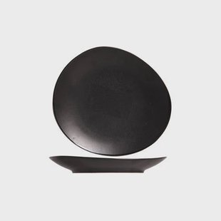 Cosy & Trendy Gebaksbordjes / Kleine Bordjes Vongola Black - 15 x 14 cm - 4 Stuks